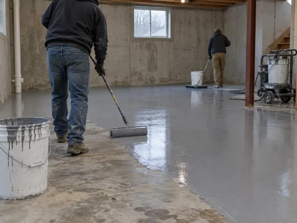 Basement Floor Epoxy in Topeka, KS